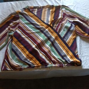 Striped Multicolor Wrap Top